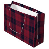 Grand Sac Cadeau Noël à damiers motif Red Buffalo Plaid