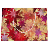 Grand Sac Cadeau NOËL Abstrait Red Pink Burgundy Stars (Devant)