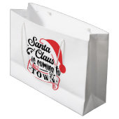 Grand Sac Cadeau Noël approche  (Devant Angle)