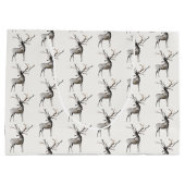 Grand Sac Cadeau Noël Bénédictions aquarelle feuillage Vacances (Dos)