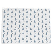 Grand Sac Cadeau - Noël Bleu (Devant)