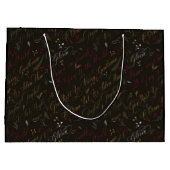 Grand Sac Cadeau Noël Carol Botanical (Dos)