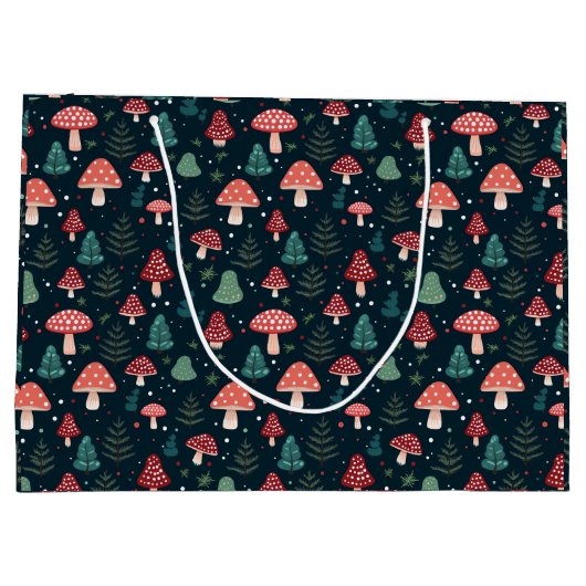 Grand Sac Cadeau Noël Champagne Motif vacances (Dos)