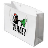 Grand Sac Cadeau Noël Chat Tipping Xmas Tree Drôle (Dos Angle)