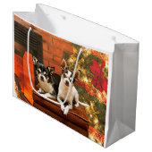 Grand Sac Cadeau Noël Chihuahua (Devant Angle)