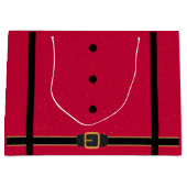 Grand Sac Cadeau Noël De Ceinture Rouge Et Noire De Père Noël (Devant)