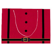 Grand Sac Cadeau Noël De Ceinture Rouge Et Noire De Père Noël (Dos)