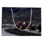 Grand Sac Cadeau Noël de chauffeur de camion (Dos)