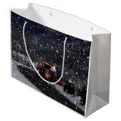 Grand Sac Cadeau Noël de chauffeur de camion (Dos Angle)