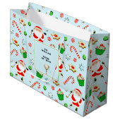 Grand Sac Cadeau Noël de golf (Devant Angle)