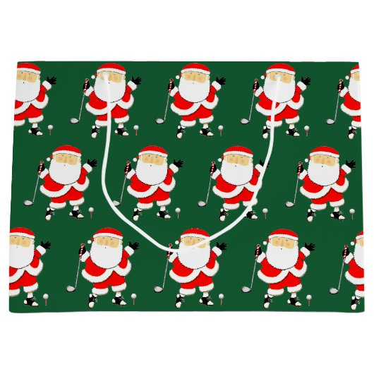 Grand Sac Cadeau Noël de golf (Devant)