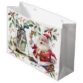 Grand Sac Cadeau Noël de golf sur le thème du Père Noël (Devant Angle)
