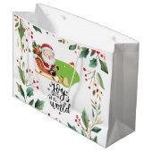 Grand Sac Cadeau Noël de golf sur le thème du Père Noël (Devant Angle)