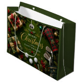 Grand Sac Cadeau Noël de golf vacances (Devant Angle)