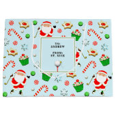 Grand Sac Cadeau Noël de golf Vacances (Devant)