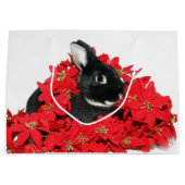 Grand Sac Cadeau Noël de lapin (Devant)