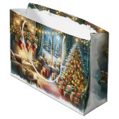 Grand Sac Cadeau Noël de luxe (Dos Angle)