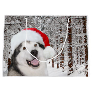 Grand Sac Cadeau Noël de Malamute d'Alaska