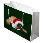 Grand Sac Cadeau Noël de mastiff (Dos Angle)