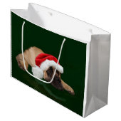 Grand Sac Cadeau Noël de mastiff (Devant Angle)