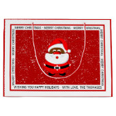 Grand Sac Cadeau Noel de Noël afro-américain (Devant)