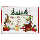 Grand Sac Cadeau Noël des Gnomes de Lumberjack (Dos)