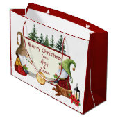 Grand Sac Cadeau Noël des Gnomes de Lumberjack (Dos Angle)