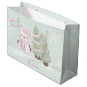 Grand Sac Cadeau Noël des motoneiges (Devant Angle)