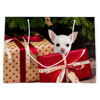 Grand Sac Cadeau Noël du Chihuahua