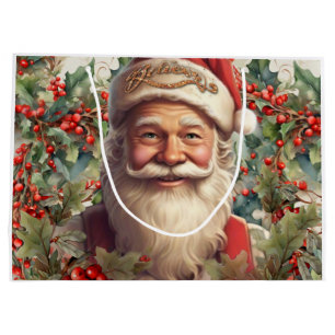 Grand Sac Cadeau Noël du Père Noël Saint Nicolas