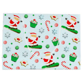 Grand Sac Cadeau Noël du snowboard (Dos)