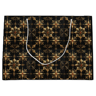 Grand Sac Cadeau Noël Élégant - Noir