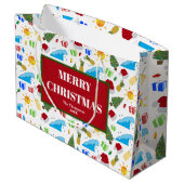 Grand Sac Cadeau Noël été vacances (Dos Angle)