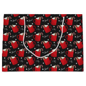 Grand Sac Cadeau Noël Hot Chocolate Joie | Vacances (Devant)