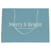 Grand Sac Cadeau Noël Joyeux et brillant Personnalisé (Devant)