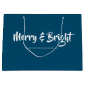 Grand Sac Cadeau Noël Joyeux et brillant Personnalisé (Devant)