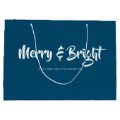 Grand Sac Cadeau Noël Joyeux et brillant Personnalisé (Dos)