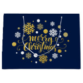 Grand Sac Cadeau Noël - Joyeux Noël Shimmer (Devant)