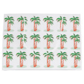 Grand Sac Cadeau Noël Palmiers (Devant)