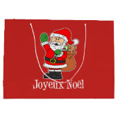 Grand Sac Cadeau Noël Père Noël Joyeux Noel (ON RED) (Dos)