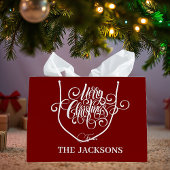 Grand Sac Cadeau Noël personnalisé simple et amusant