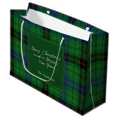 Grand Sac Cadeau Noël Plaid Holidays Clan Davidson Tartan (Devant Angle)