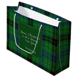 Grand Sac Cadeau Noël Plaid Holidays Clan Davidson Tartan