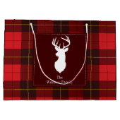 Grand Sac Cadeau Noël Plaid Holidays Clan Wallace Tartan (Dos)