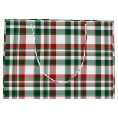 Grand Sac Cadeau Noël Rouge Et Vert Plat (Dos)