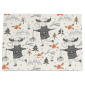 Grand Sac Cadeau Noël Russe Moose Country | Vacances (Devant)