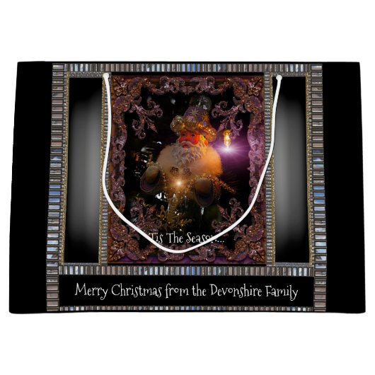 Grand Sac Cadeau Noël Saint Nicolas Noël victorien (Devant)