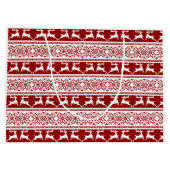 Grand Sac Cadeau Noël scandinave renne (Dos)