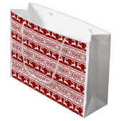 Grand Sac Cadeau Noël scandinave renne (Devant Angle)