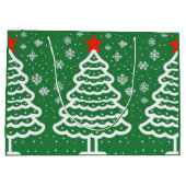 Grand Sac Cadeau Noël vert et rouge (Dos)